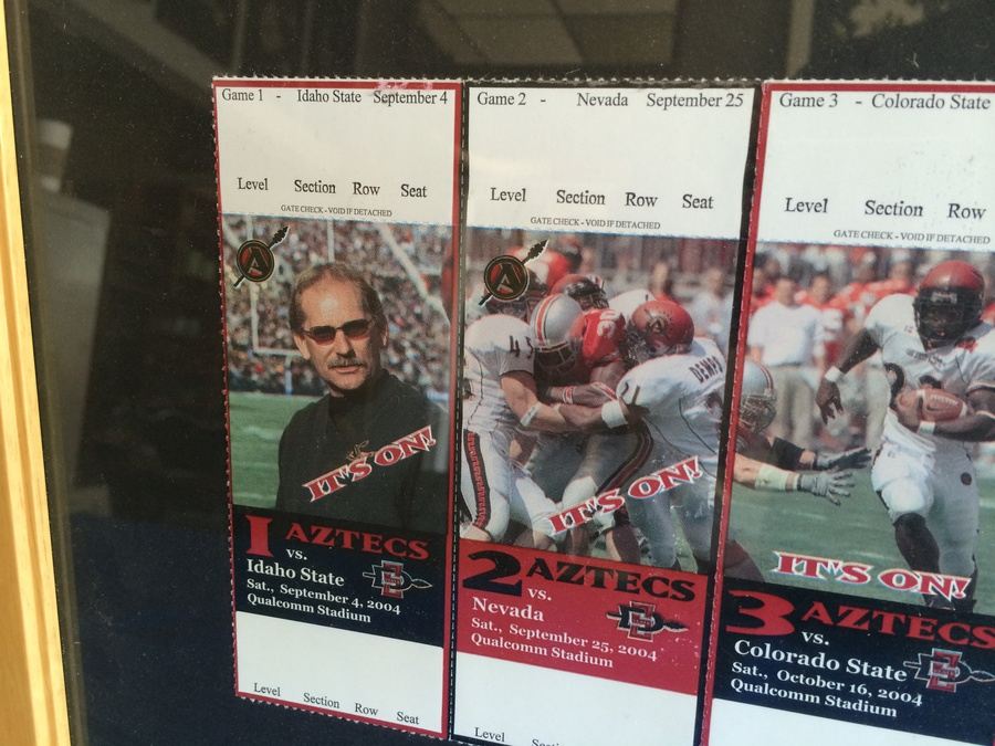 San Diego State Aztecs Football Framed Ticket PROOFS [Photo 2]
