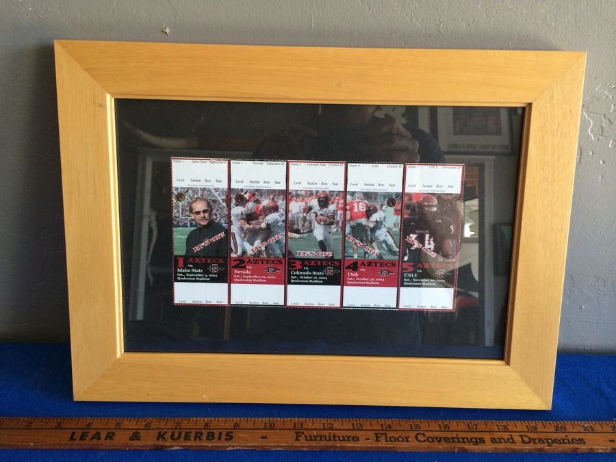 San Diego State Aztecs Football Framed Ticket PROOFS [Photo 1]