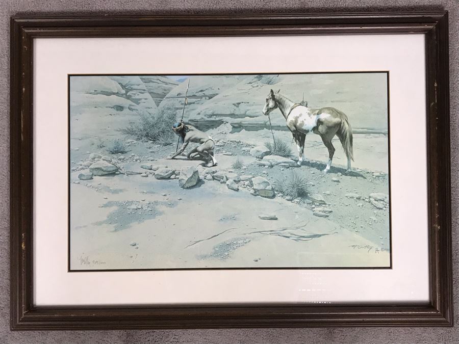 Frank C. McCarthy Signed Limited Edition Lithograph Titled 'Apache Scout' 29 X 16 [Photo 3]