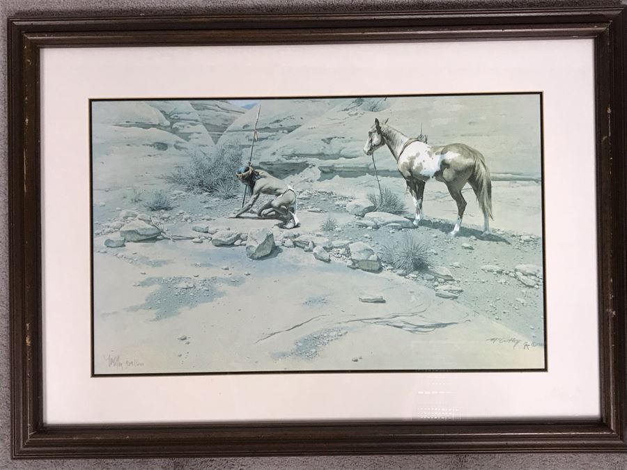 Frank C. McCarthy Signed Limited Edition Lithograph Titled 'Apache Scout' 29 X 16 [Photo 2]
