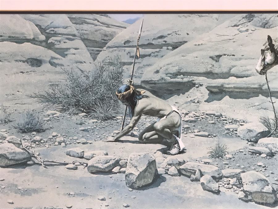 Frank C. McCarthy Signed Limited Edition Lithograph Titled 'Apache Scout' 29 X 16 [Photo 4]