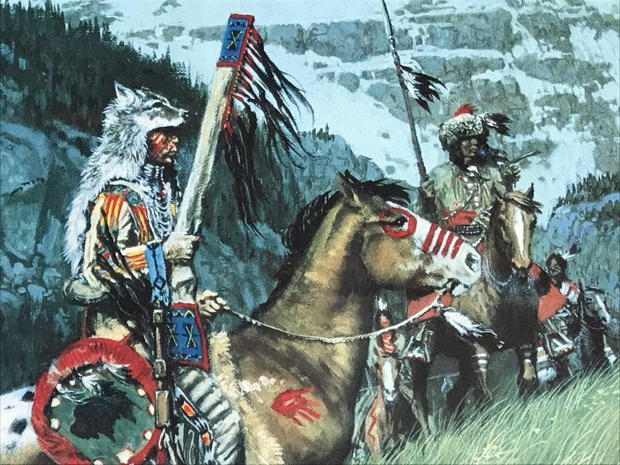 Frank C. McCarthy Signed Limited Edition Lithograph Titled 'Blackfoot Raiders' 9 X 12 [Photo 6]