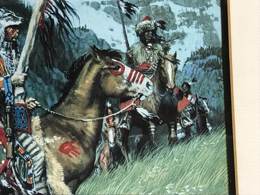 Frank C. McCarthy Signed Limited Edition Lithograph Titled 'Blackfoot Raiders' 9 X 12 [Photo 7]