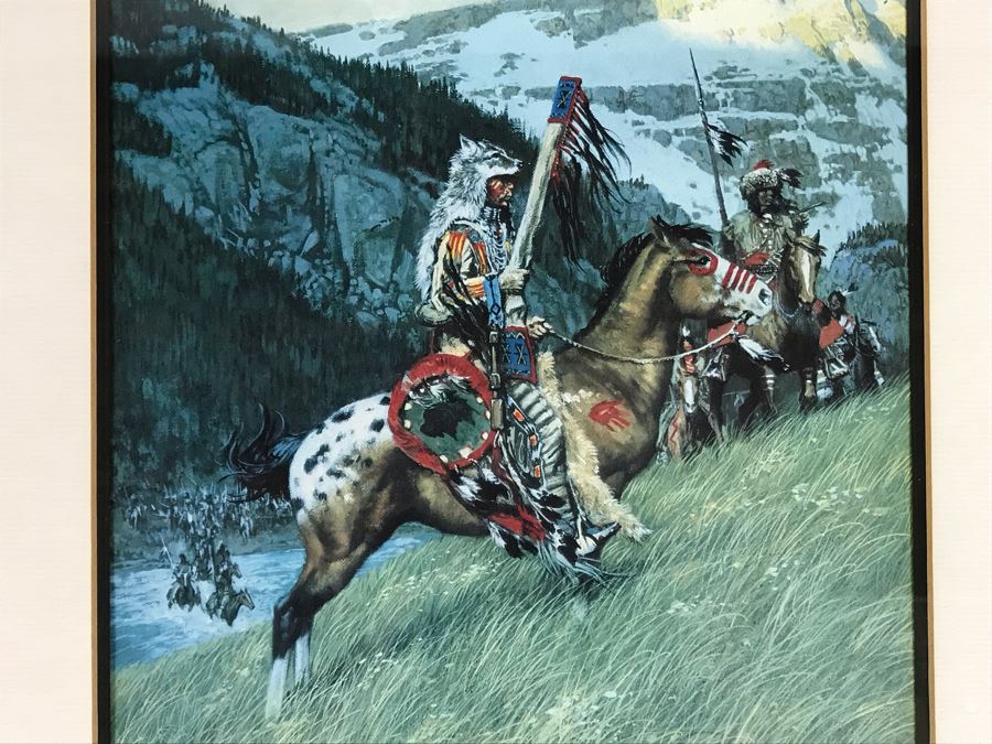 Frank C. McCarthy Signed Limited Edition Lithograph Titled 'Blackfoot Raiders' 9 X 12 [Photo 3]