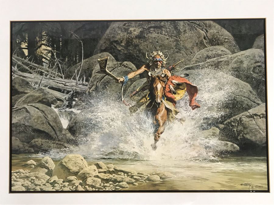 Frank C. McCarthy Signed Limited Edition Lithograph Titled 'Whirling, He Raced To Meet The Challenge' [Photo 3]