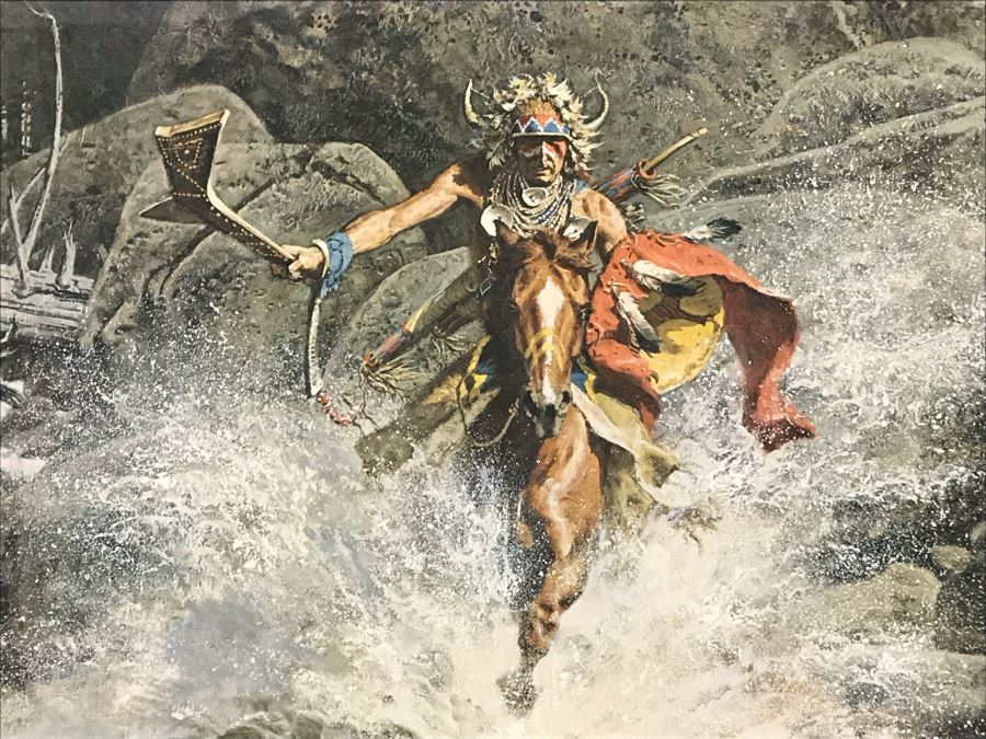 Frank C. McCarthy Signed Limited Edition Lithograph Titled 'Whirling, He Raced To Meet The Challenge' [Photo 4]