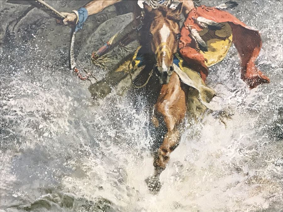 Frank C. McCarthy Signed Limited Edition Lithograph Titled 'Whirling, He Raced To Meet The Challenge' [Photo 6]