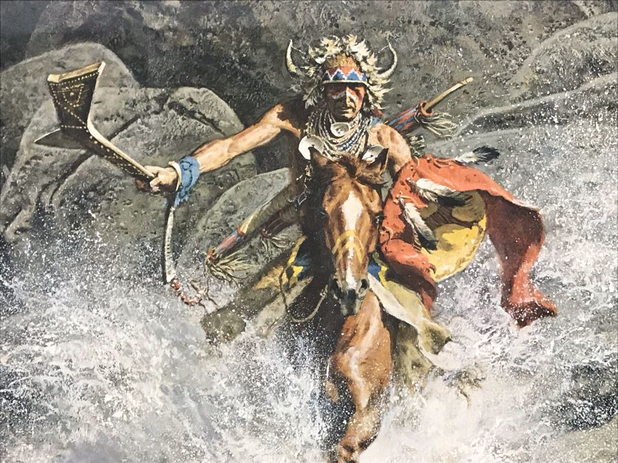 Frank C. McCarthy Signed Limited Edition Lithograph Titled 'Whirling, He Raced To Meet The Challenge' [Photo 5]