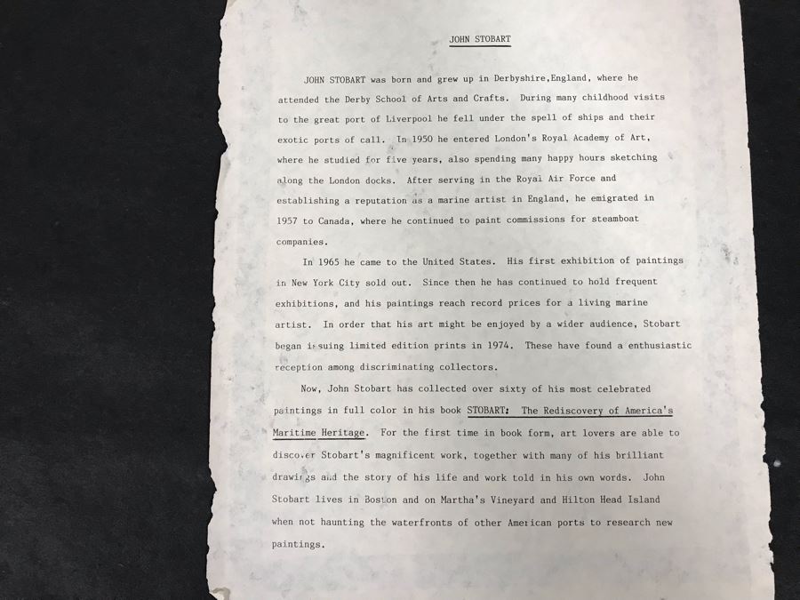 John Stobart Signed Limited Edition Framed Lithograph Titled 'San Pedro: The Bark 'Vidette' Towing Into Port At Sunrise In 1890' 32 X 23 [Photo 19]