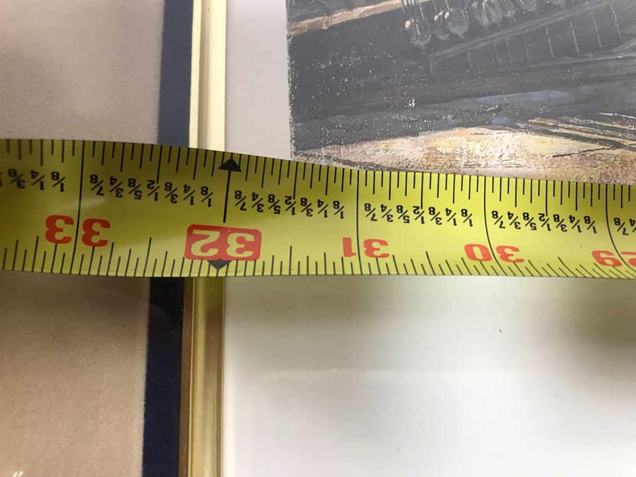 John Stobart Signed Limited Edition Framed Lithograph Titled 'San Pedro: The Bark 'Vidette' Towing Into Port At Sunrise In 1890' 32 X 23 [Photo 15]