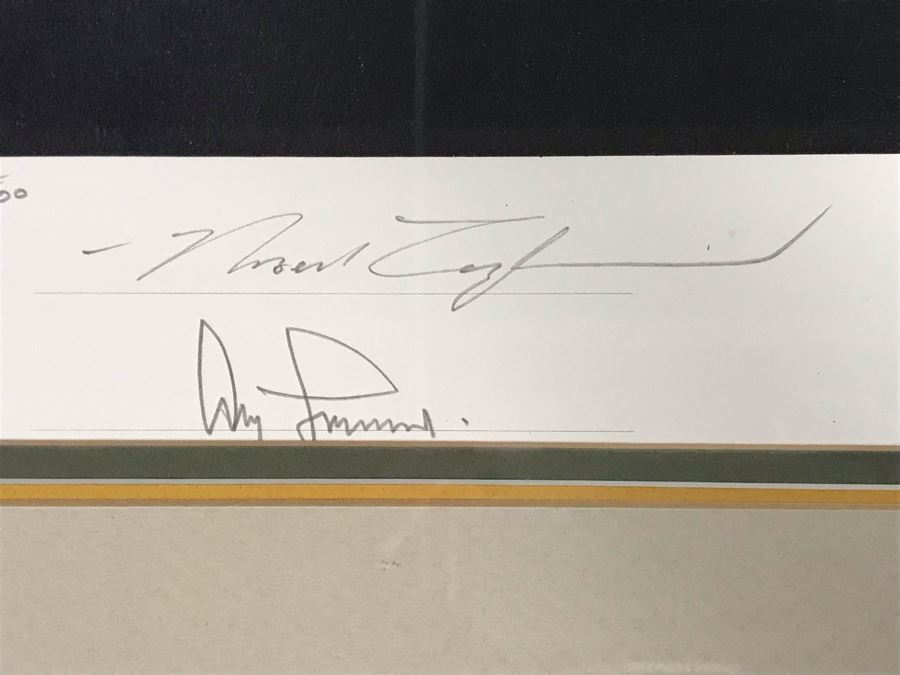 Robert Taylor Signed Framed Limited Edition Lithograph Titled 'JG-52' The ME109E's Of Jagdgeschwader (Fighter Wing) 52 1940 Signed By Seven WWI Luftwaffe Fighter Pilots: Adolf Galland, Erich Hartmann, Gunther Rall And Four Others 28 X 20 [Photo 13]