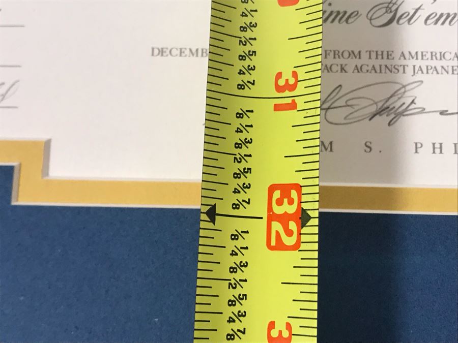 William S. Phillips Limited Edition Framed Lithograph Titled 'Next Time Get 'Em All' 1941 P-49Bs Dive To Attack Japanese Bombers Signed By Willam S. Phillips And Ten Flying Tigers Incl Robert H. Neale, Charles R. Bond, John R. Rossi 23 X 32 - See Photos [Photo 27]