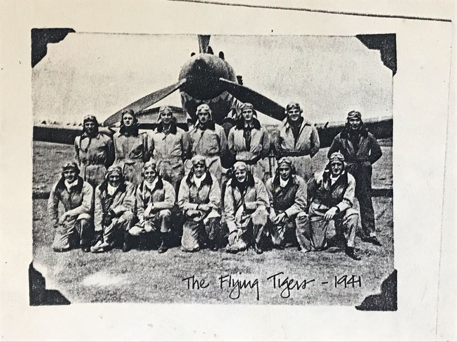 William S. Phillips Limited Edition Framed Lithograph Titled 'Next Time Get 'Em All' 1941 P-49Bs Dive To Attack Japanese Bombers Signed By Willam S. Phillips And Ten Flying Tigers Incl Robert H. Neale, Charles R. Bond, John R. Rossi 23 X 32 - See Photos [Photo 23]