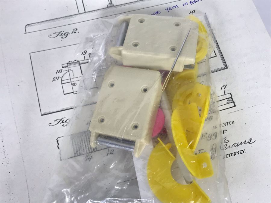 Mattel Toys Prototype Japanese Toy Linear Knitting Machine With Box, Correspondance And Patent Paperwork 22W X 8.5D X 5.5H [Photo 42]
