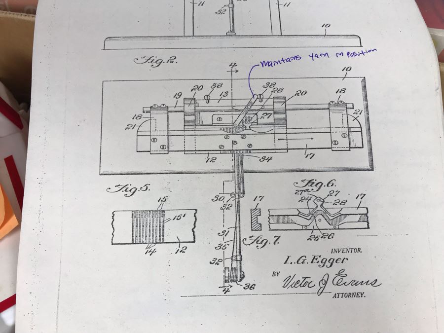 Mattel Toys Prototype Japanese Toy Linear Knitting Machine With Box, Correspondance And Patent Paperwork 22W X 8.5D X 5.5H [Photo 28]