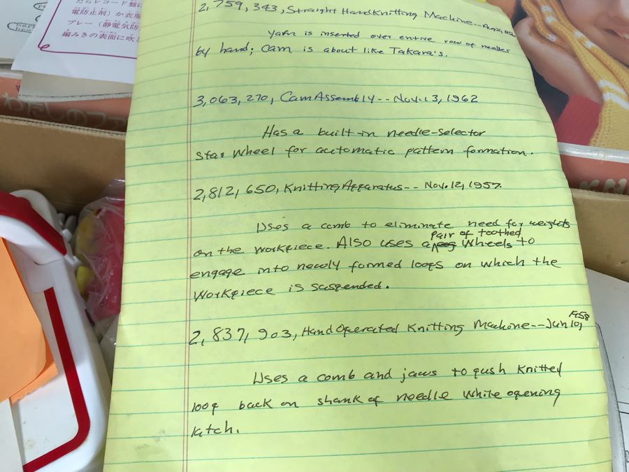 Mattel Toys Prototype Japanese Toy Linear Knitting Machine With Box, Correspondance And Patent Paperwork 22W X 8.5D X 5.5H [Photo 25]