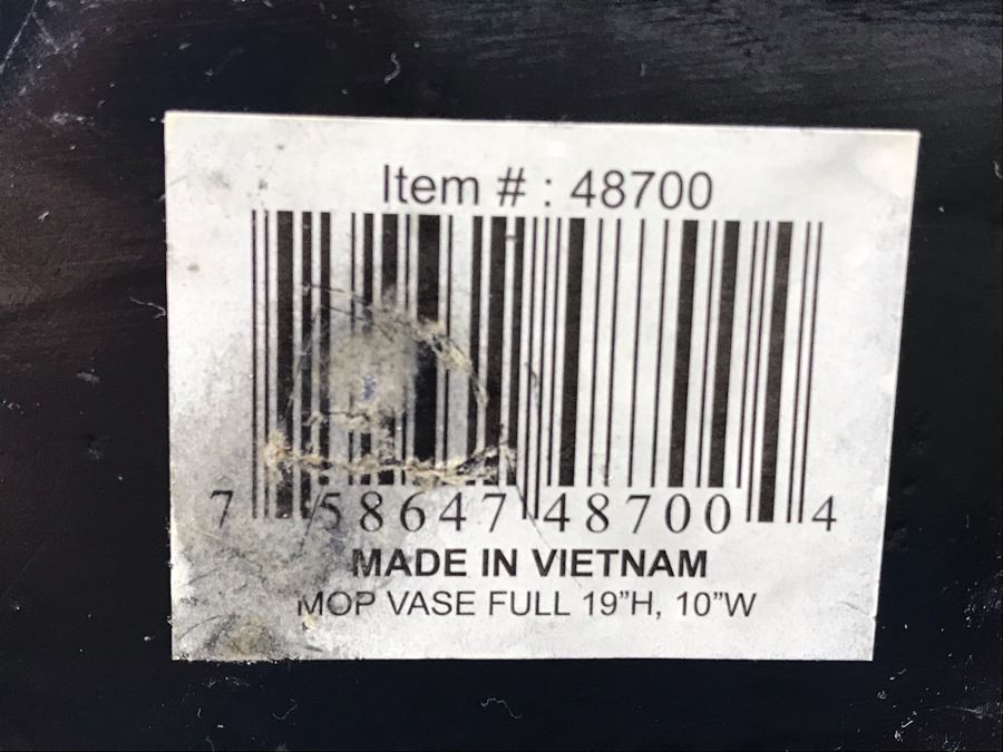 Mother Of Pearl Inlay Vase With Artificial Flowers 10W X 16H [Photo 12]