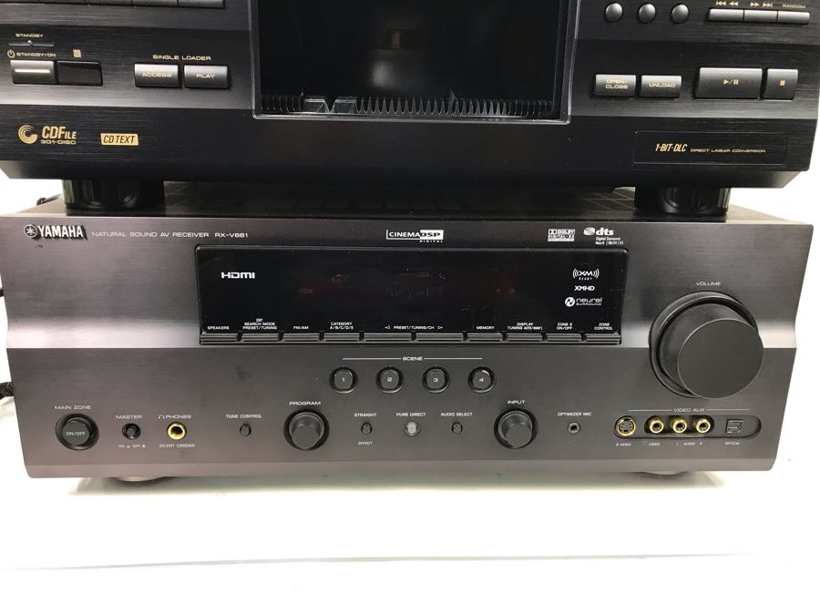 YAMAHA Natural Sound AV Receiver RX-V661 And Pioneer PD-F1009 File-Type Compact Disc Player [Photo 4]