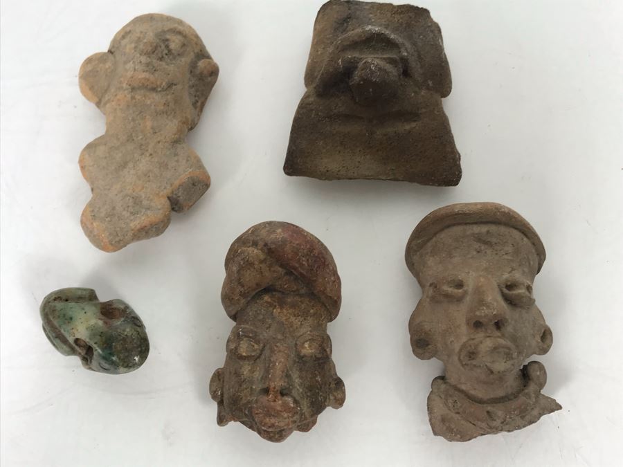 Various Pre-Columbian Artifacts And Carved Stone Box 5W X 4D X 3H [Photo 4]