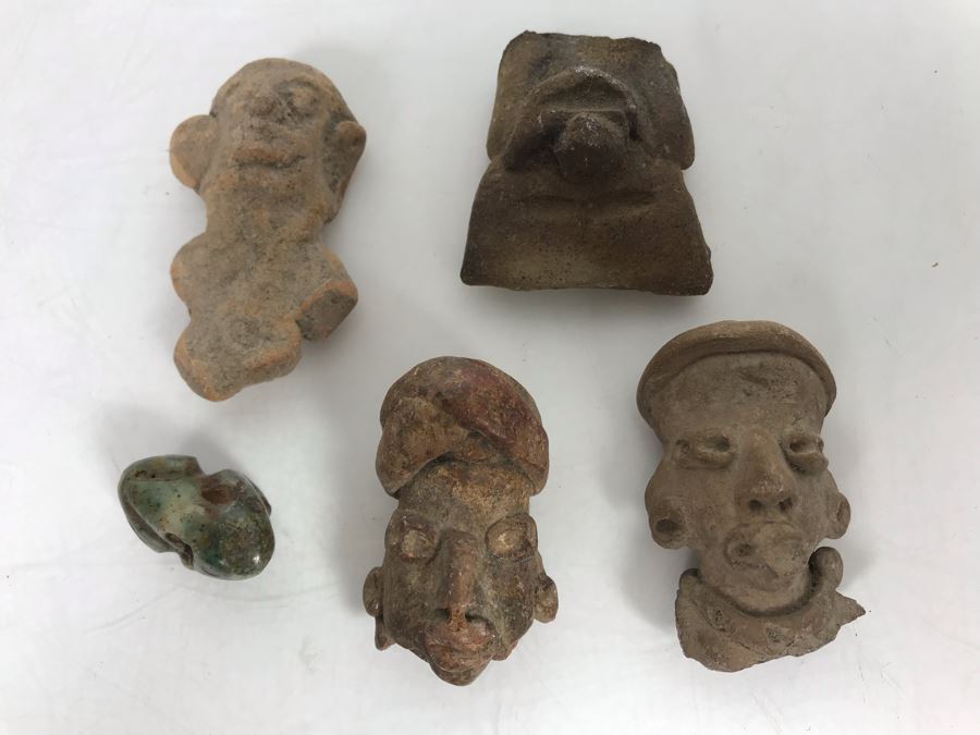 Various Pre-Columbian Artifacts And Carved Stone Box 5W X 4D X 3H [Photo 3]