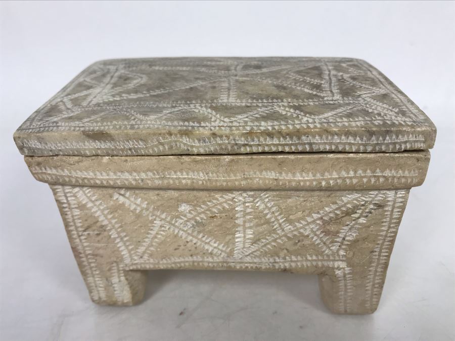 Various Pre-Columbian Artifacts And Carved Stone Box 5W X 4D X 3H [Photo 2]