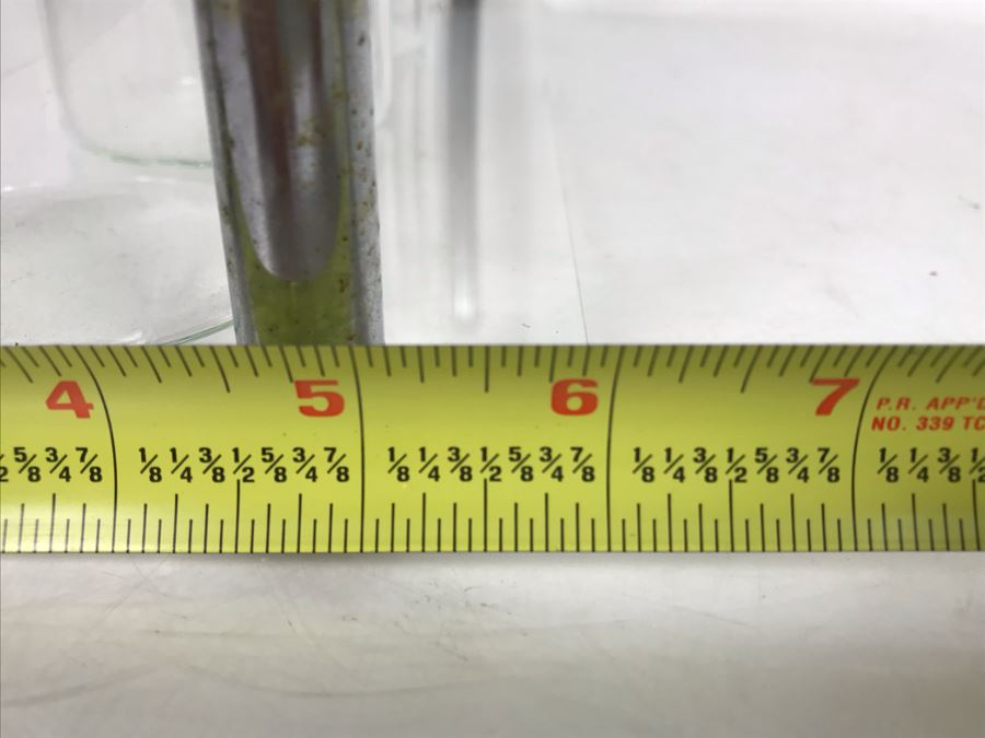 Modernist Lucite, Chrome And 4-Piece Glass Vase 15W X 6D X 8.5H [Photo 7]