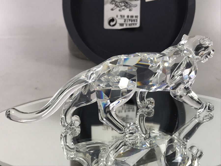 swarovski leopard figurine