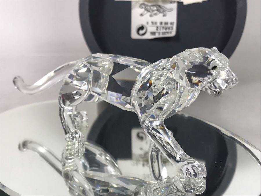 swarovski leopard figurine