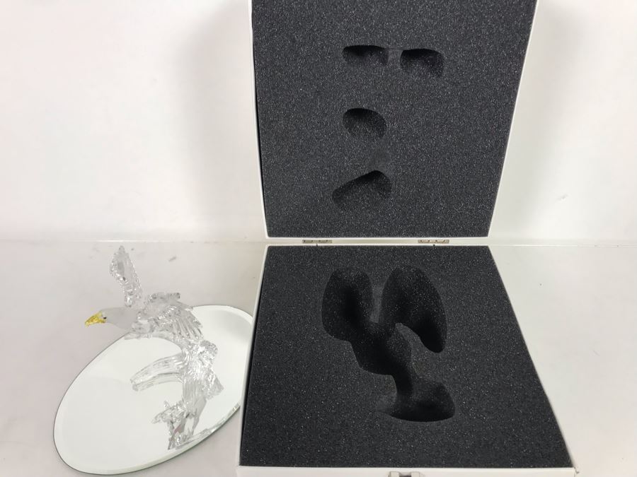 Swarovski Crystal Bald Eagle Figurine With Original Box [Photo 2]