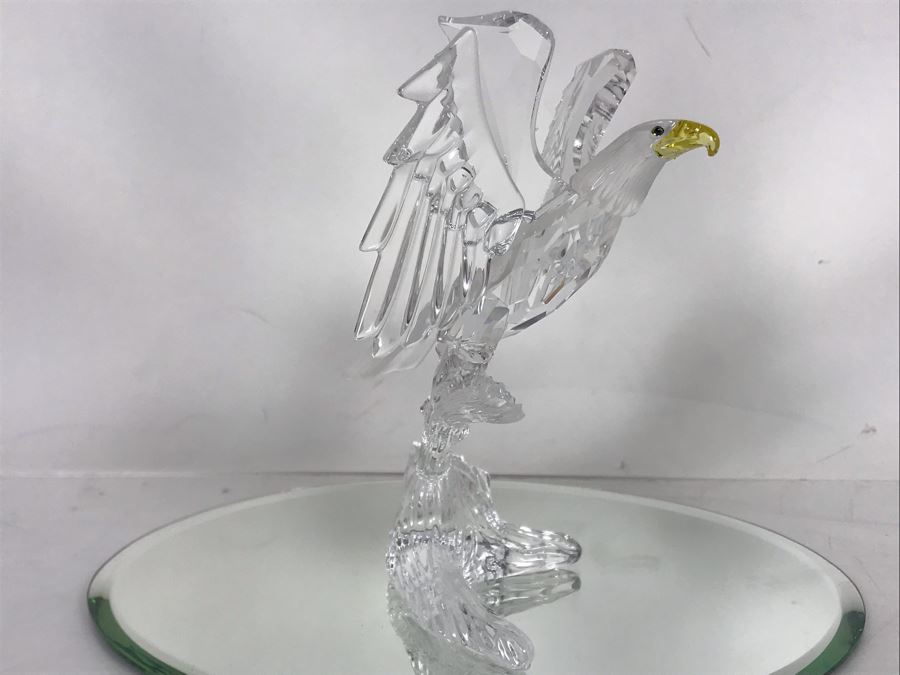 Swarovski Crystal Bald Eagle Figurine With Original Box