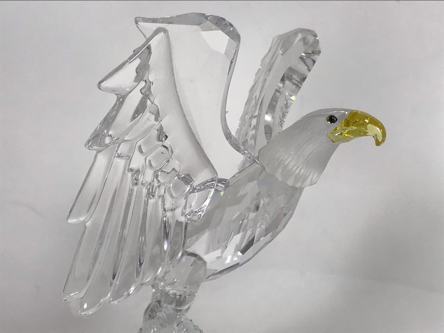 Swarovski Crystal Bald Eagle Figurine With Original Box [Photo 6]