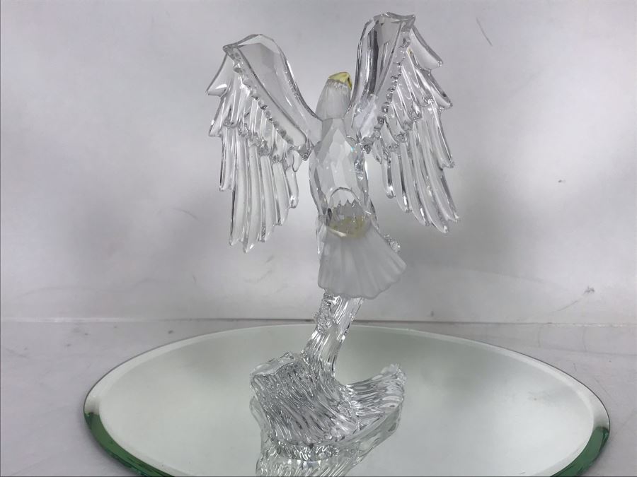 Swarovski Crystal Bald Eagle Figurine With Original Box [Photo 8]