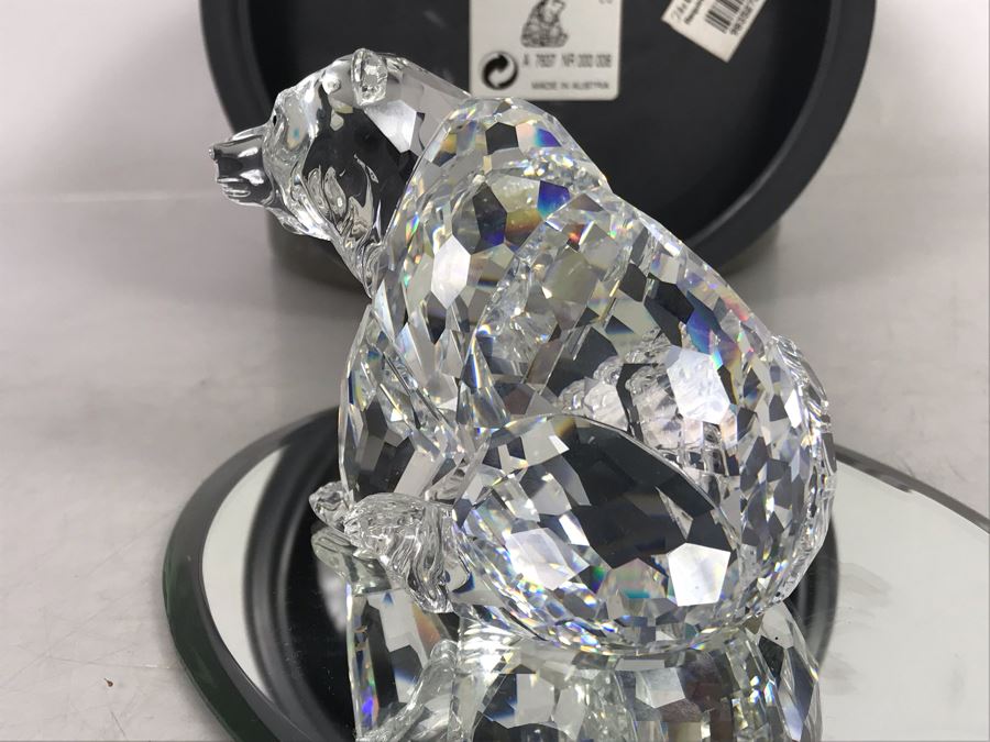 Swarovski Crystal Grizzly Bear Figurine With Original Box Retails $325 [Photo 6]