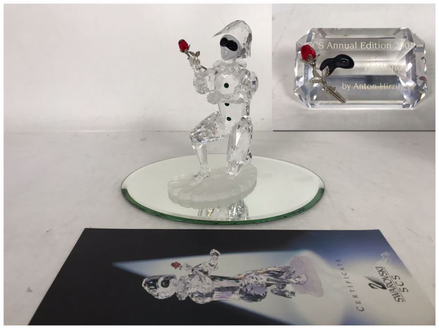 Swarovski Crystal SCS (Swarovski Crystal Society) Harlequin 2001 Annual Edition By Anton Hirzinger With Original Box [Photo 2]