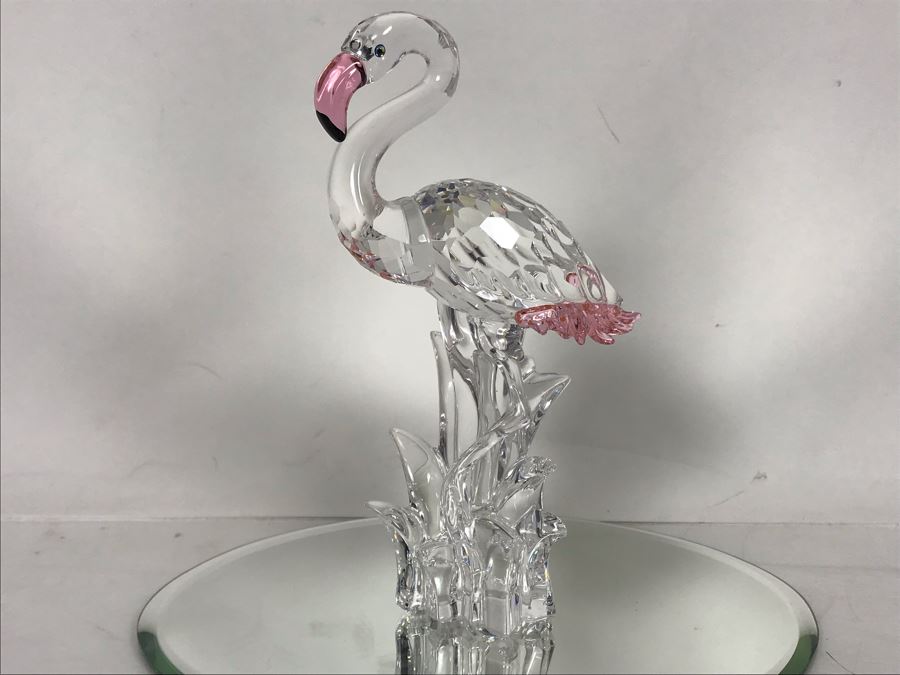Swarovski Crystal Flamingo Figurine With Original Box [Photo 1]