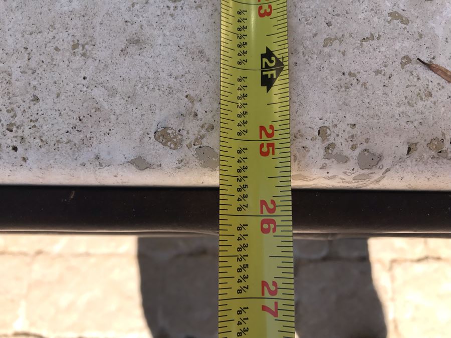 Richard Frinier For Century Furniture PAIR Of Lounge Chairs Orient Collection (Cushions Stored Inside) AND Richard Frinier For Century Furniture Marble Top Orient Collection Side Table Aluminum 26W X 26D X 23H (PICK UP FROM HOME) Total Retails $4,518 [Photo 10]