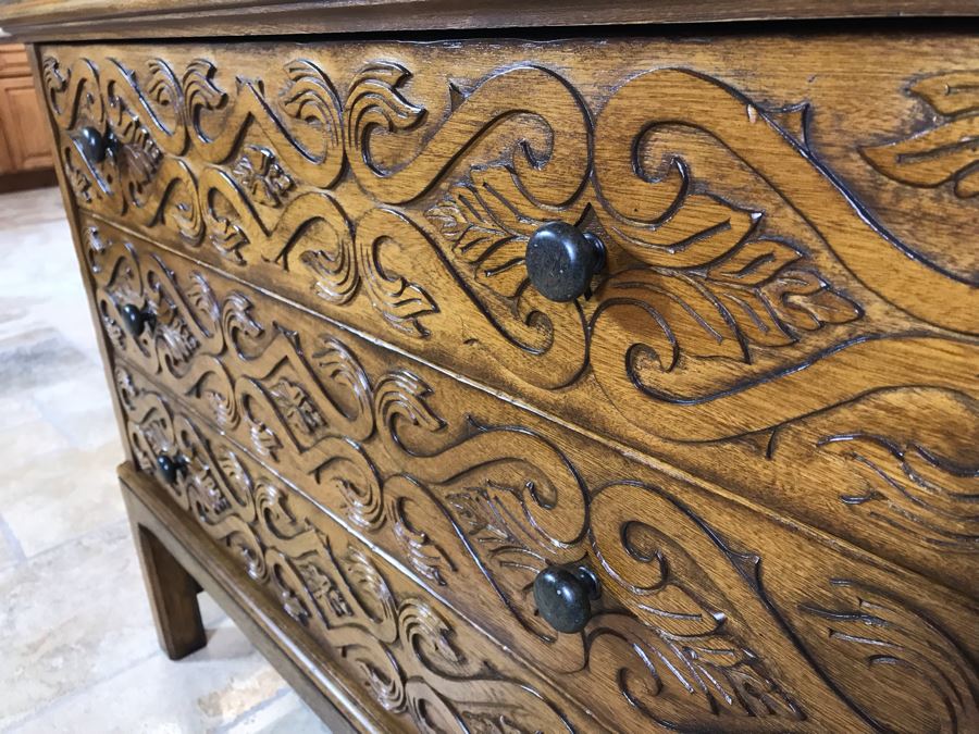 Stunning Century Furniture Madera Filigree 3-Drawer Chest Of Drawers Dresser 44W X 20D X 36.5H Retails $3,960 [Photo 6]