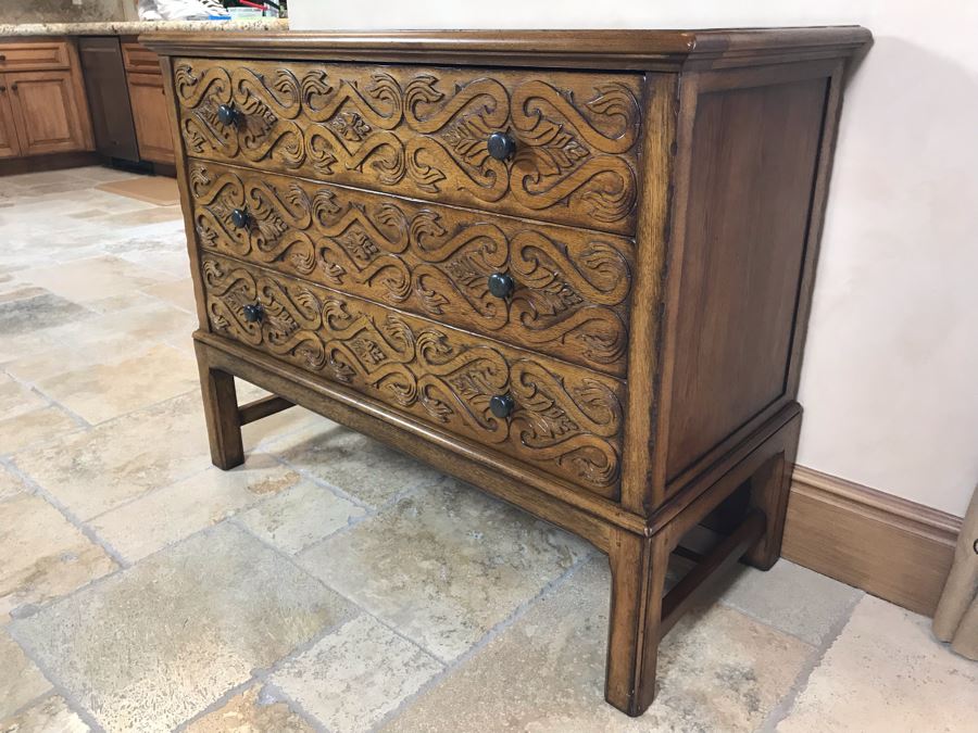 Stunning Century Furniture Madera Filigree 3-Drawer Chest Of Drawers Dresser 44W X 20D X 36.5H Retails $3,960 [Photo 4]