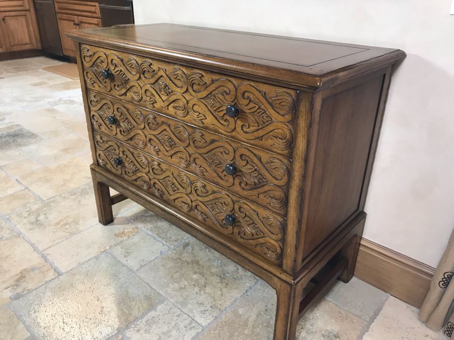 Stunning Century Furniture Madera Filigree 3-Drawer Chest Of Drawers Dresser 44W X 20D X 36.5H Retails $3,960 [Photo 5]