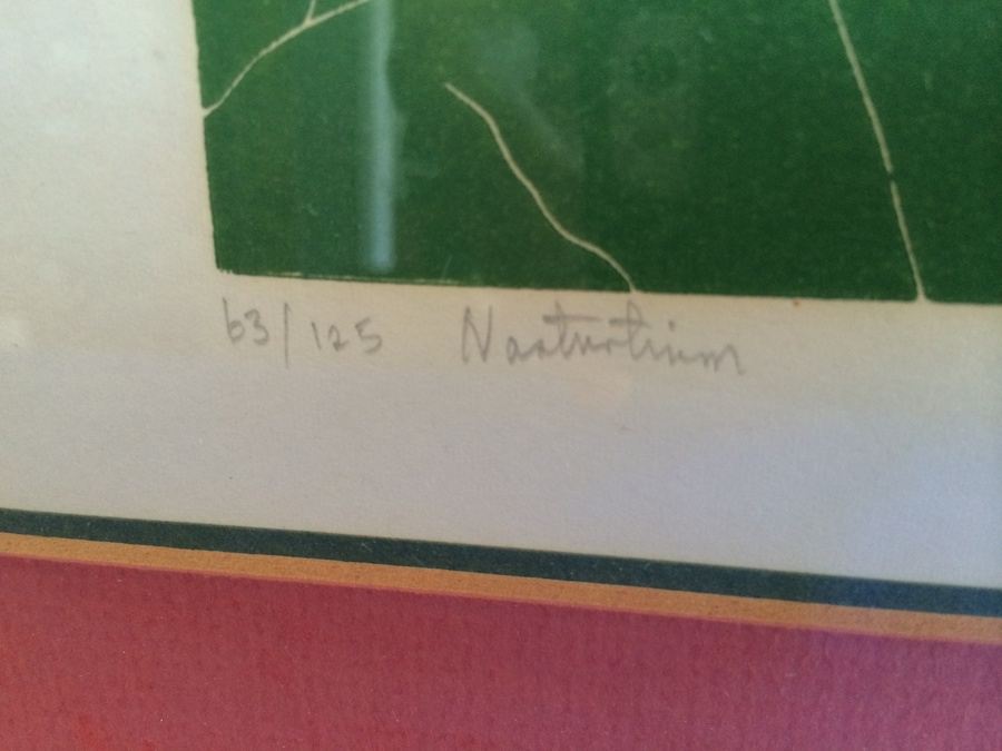 1974 Framed Signed Nasturtium Print 63/125 [Photo 4]