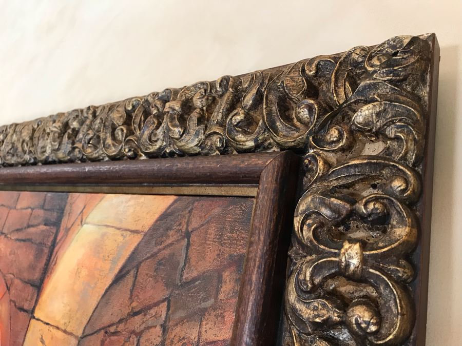 Original Carol Krick Fine Art Oil Painting On Canvas Titled 'Belvedere Glow' In Stunning Frame 60 X 36 Appraised At $15,000 [Photo 11]