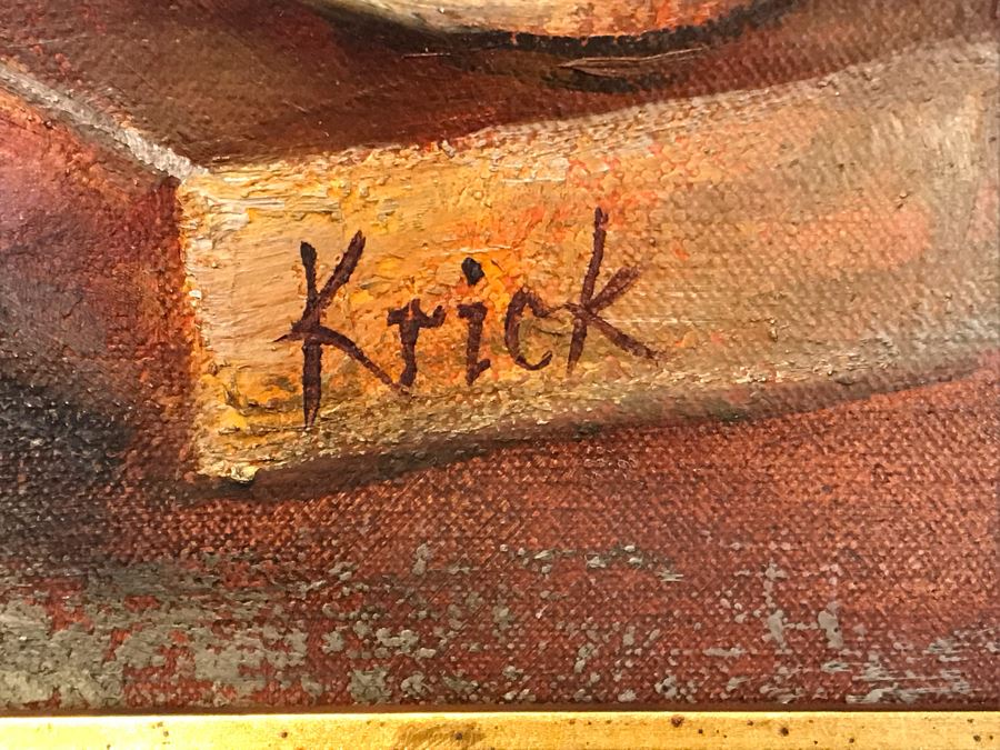 Original Carol Krick Fine Art Oil Painting On Canvas Titled 'Belvedere Glow' In Stunning Frame 60 X 36 Appraised At $15,000 [Photo 7]