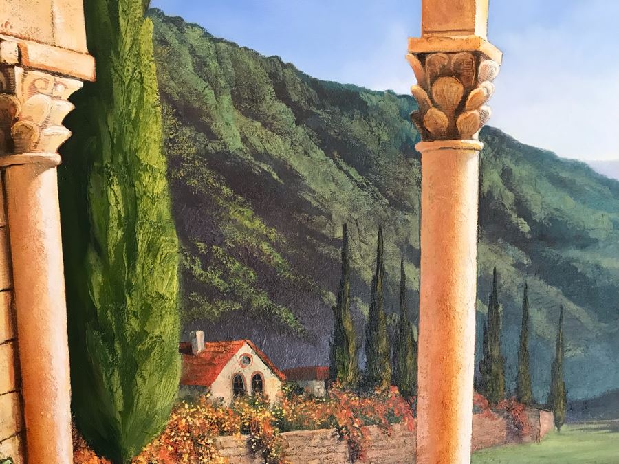 Original Carol Krick Fine Art Oil Painting On Canvas Titled 'Belvedere Glow' In Stunning Frame 60 X 36 Appraised At $15,000 [Photo 8]