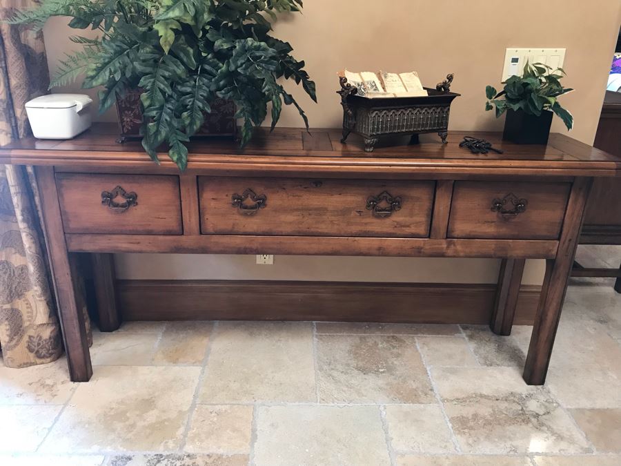 Century Furniture Huntboard 3-Drawer Long Chest 6'W X 18D X 32H Retails $2,770 [Photo 2]