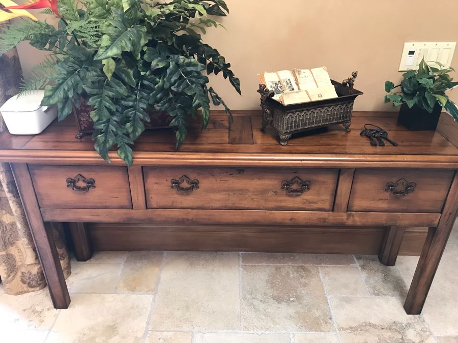 Century Furniture Huntboard 3-Drawer Long Chest 6'W X 18D X 32H Retails $2,770 [Photo 11]