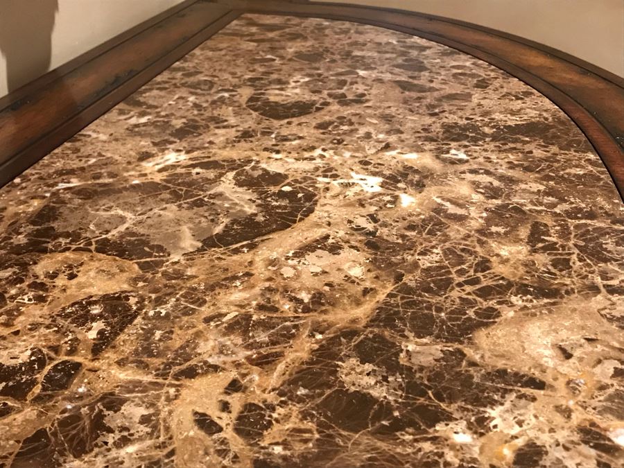 Stunning Marge Carson Designer Entry Console Table With Marble Top 66W X 25D X 40H Retails $6,250 [Photo 8]