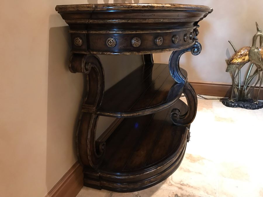 Stunning Marge Carson Designer Entry Console Table With Marble Top 66W X 25D X 40H Retails $6,250 [Photo 10]