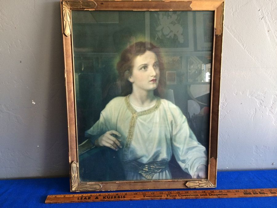 Vintage Framed Religious Print [Photo 1]