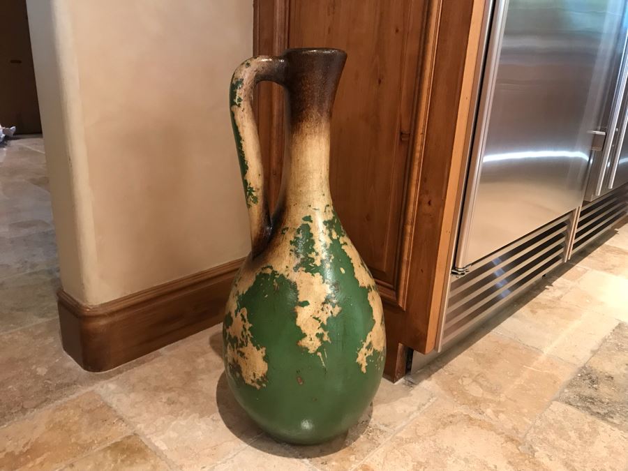 Textured Green Tall Pitcher 14W X 32H Retails $290 [Photo 6]