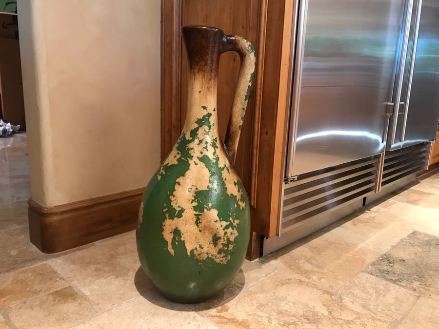 Textured Green Tall Pitcher 14W X 32H Retails $290 [Photo 2]